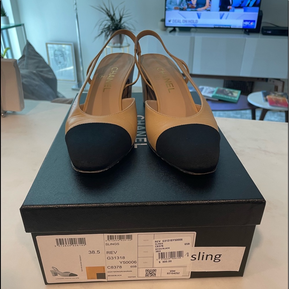 Chanel Classic Slingback 2” Heel Pumps